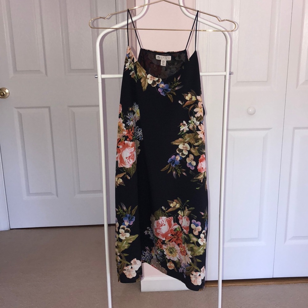Navy floral dress
